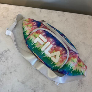 Fila Unisex Fanny Pack Belt Bag, OS, Multicolor Rainbow Tie Dye